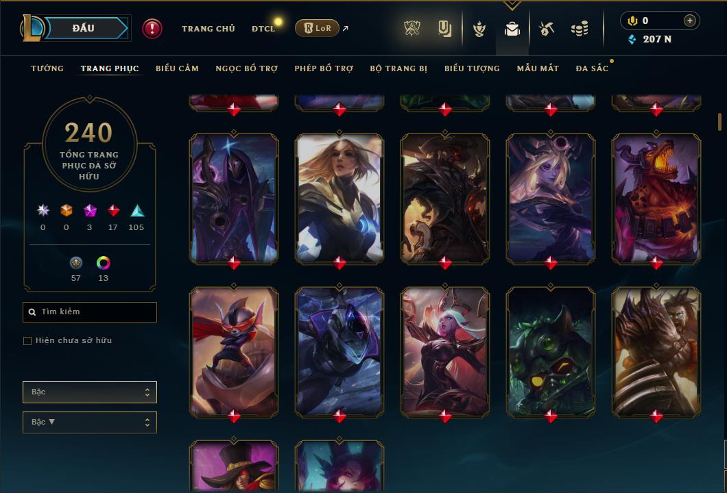 Hình ảnh chi tiết tài khoản LMHT mã số 59802 - Shop LMHT