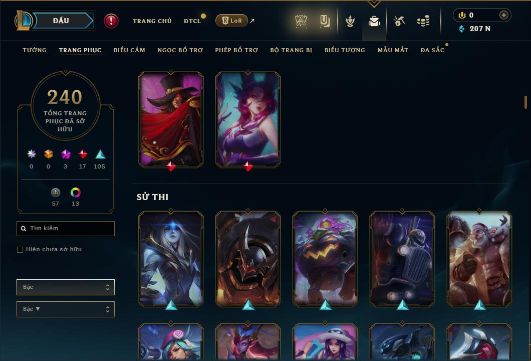 Hình ảnh chi tiết tài khoản LMHT mã số 59802 - Shop LMHT