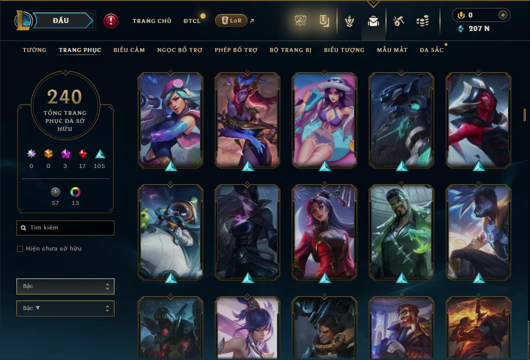 Hình ảnh chi tiết tài khoản LMHT mã số 59802 - Shop LMHT