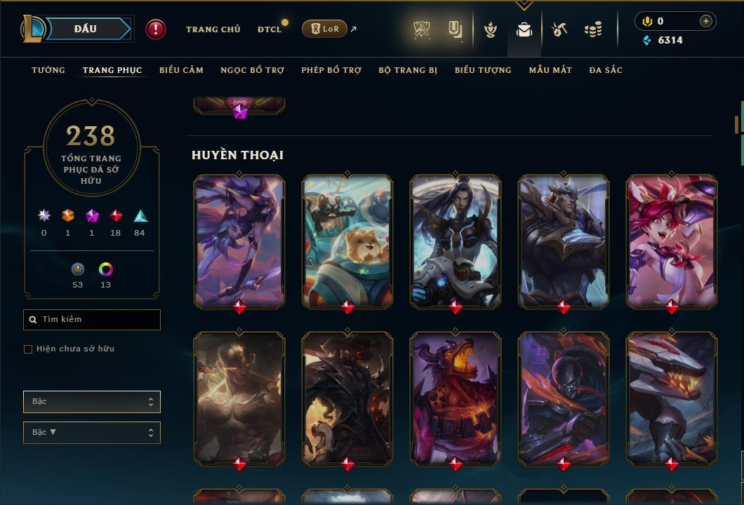 Hình ảnh chi tiết tài khoản LMHT mã số 59807 - Shop LMHT