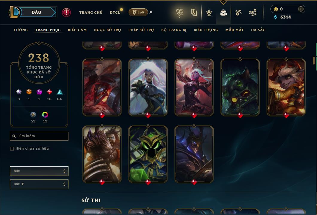 Hình ảnh chi tiết tài khoản LMHT mã số 59807 - Shop LMHT