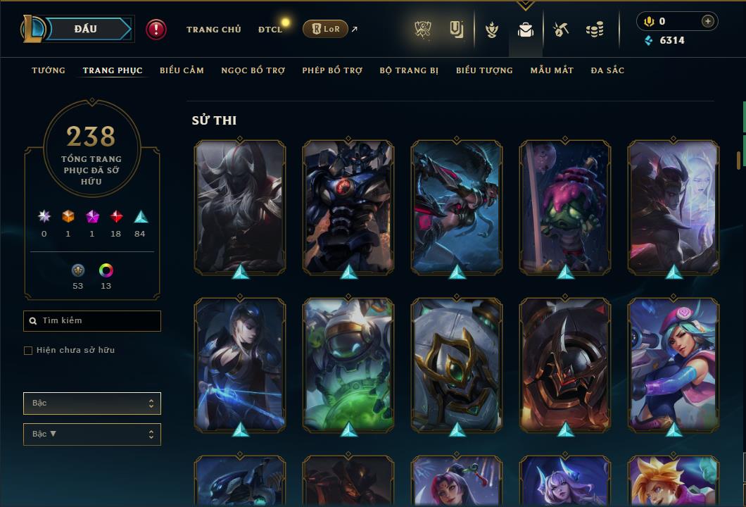 Hình ảnh chi tiết tài khoản LMHT mã số 59807 - Shop LMHT