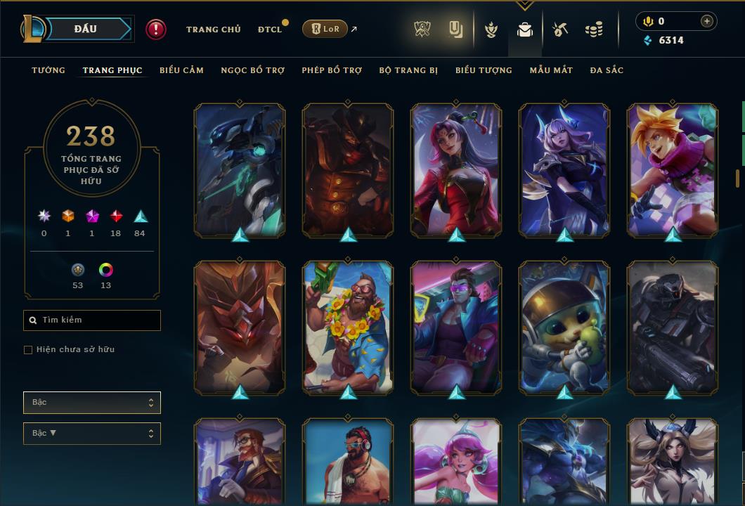 Hình ảnh chi tiết tài khoản LMHT mã số 59807 - Shop LMHT