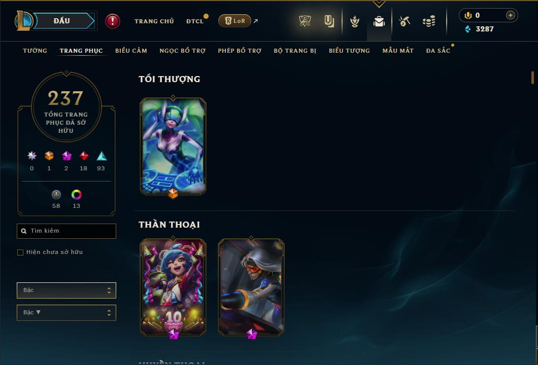 Hình ảnh chi tiết tài khoản LMHT mã số 59808 - Shop LMHT