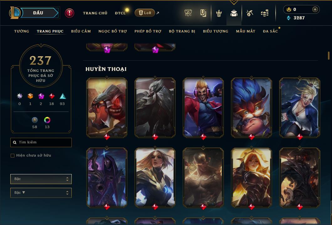 Hình ảnh chi tiết tài khoản LMHT mã số 59808 - Shop LMHT