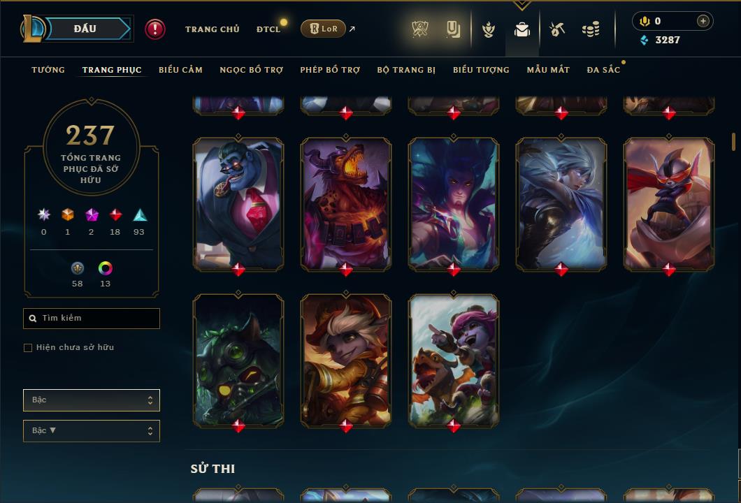 Hình ảnh chi tiết tài khoản LMHT mã số 59808 - Shop LMHT