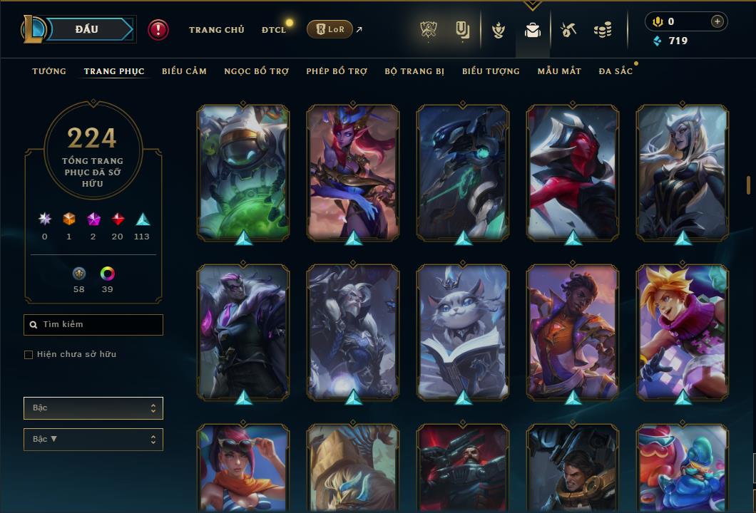 Hình ảnh chi tiết tài khoản LMHT mã số 59824 - Shop LMHT