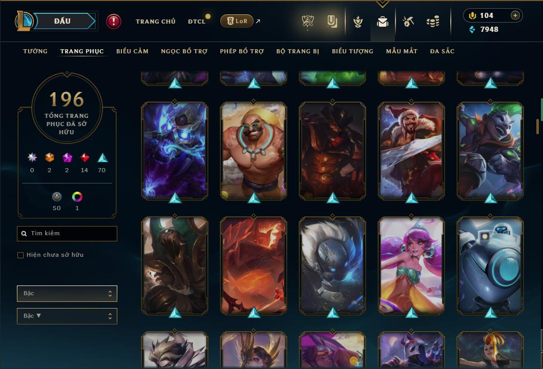 Hình ảnh chi tiết tài khoản LMHT mã số 59872 - Shop LMHT