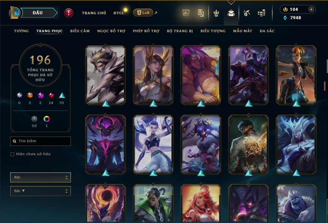 Hình ảnh chi tiết tài khoản LMHT mã số 59872 - Shop LMHT