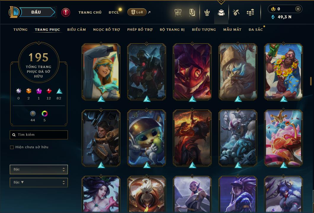 Hình ảnh chi tiết tài khoản LMHT mã số 59873 - Shop LMHT