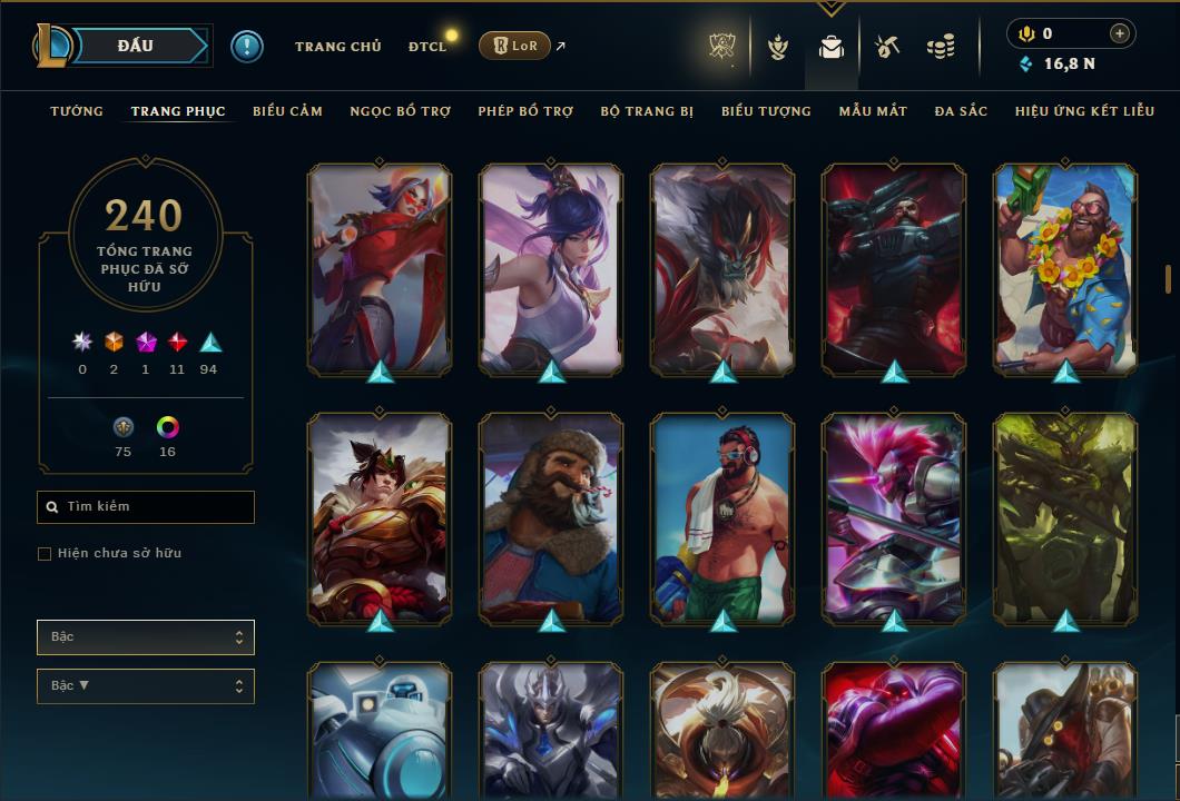 Hình ảnh chi tiết tài khoản LMHT mã số 61111 - Shop LMHT