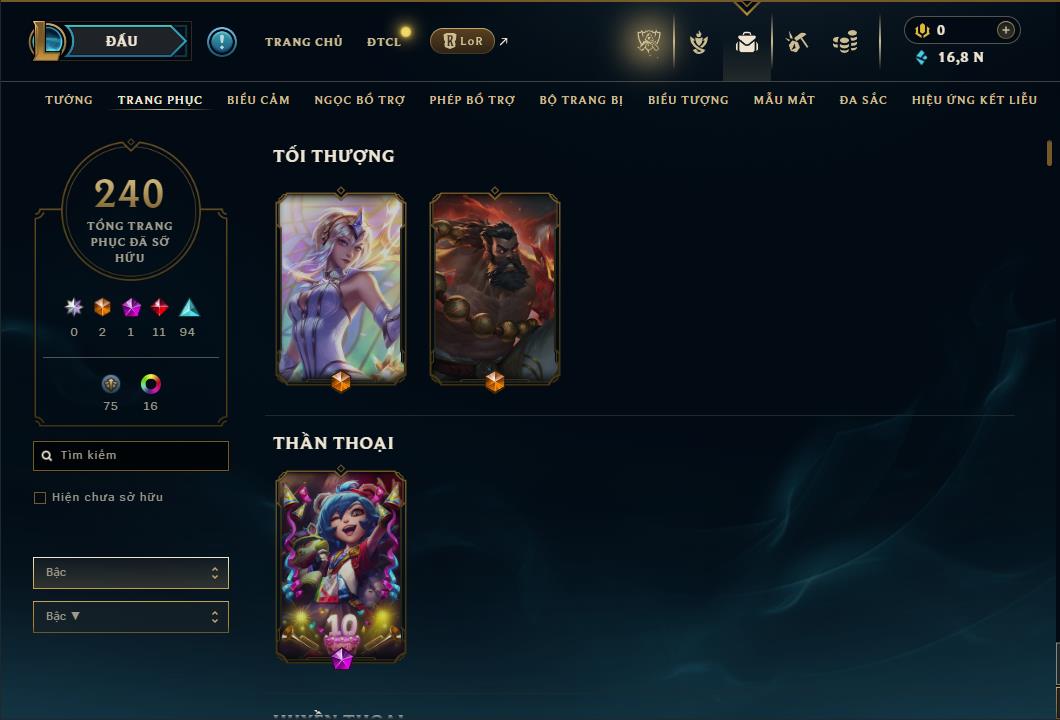 Hình ảnh chi tiết tài khoản LMHT mã số 61111 - Shop LMHT