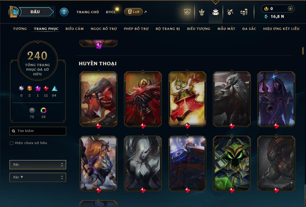 Hình ảnh chi tiết tài khoản LMHT mã số 61111 - Shop LMHT