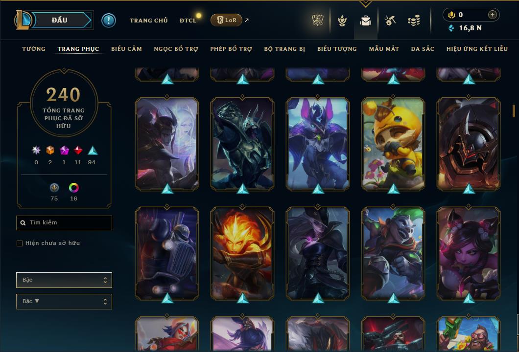 Hình ảnh chi tiết tài khoản LMHT mã số 61111 - Shop LMHT