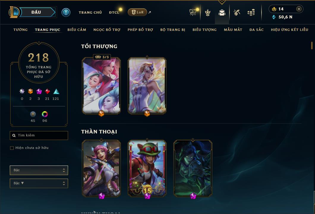 Hình ảnh chi tiết tài khoản LMHT mã số 61113 - Shop LMHT