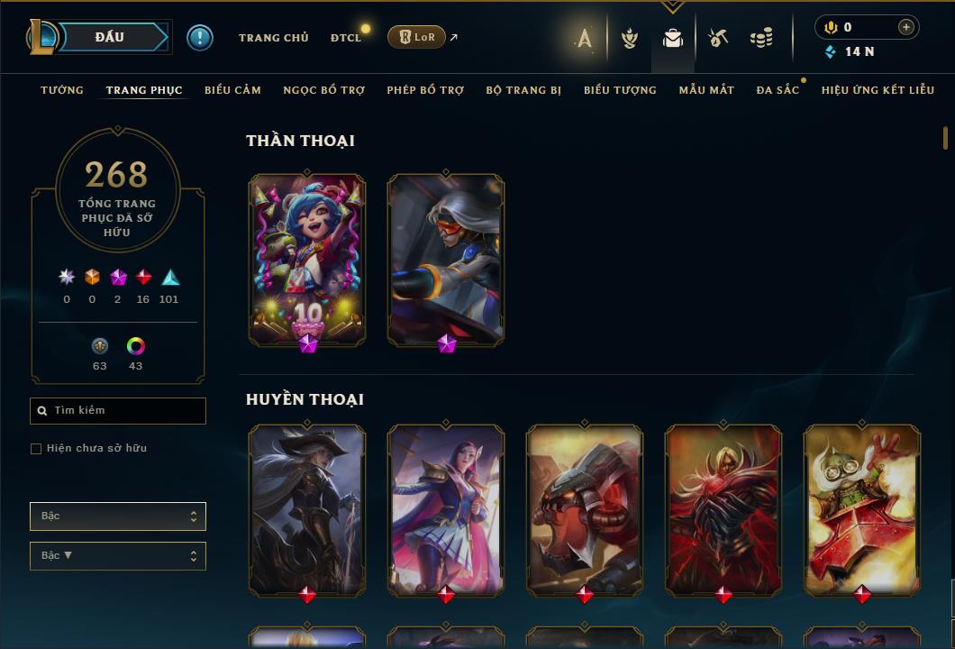 Hình ảnh chi tiết tài khoản LMHT mã số 61221 - Shop LMHT