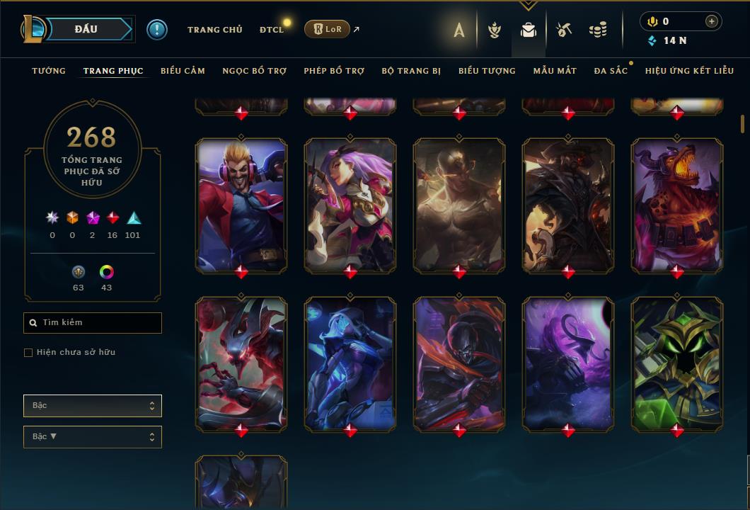 Hình ảnh chi tiết tài khoản LMHT mã số 61221 - Shop LMHT