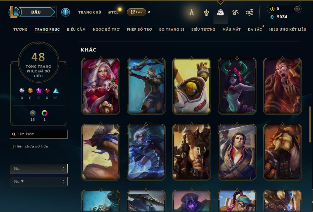 Hình ảnh chi tiết tài khoản LMHT mã số 61222 - Shop LMHT