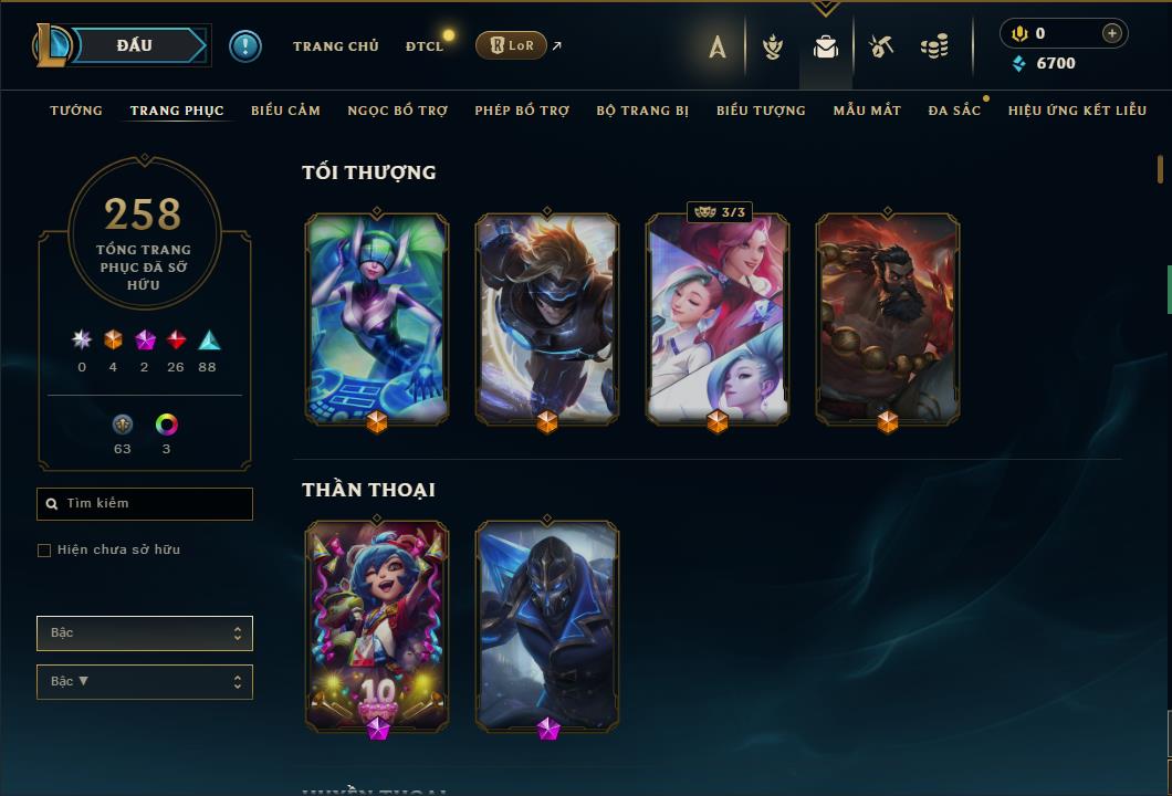 Hình ảnh chi tiết tài khoản LMHT mã số 61253 - Shop LMHT