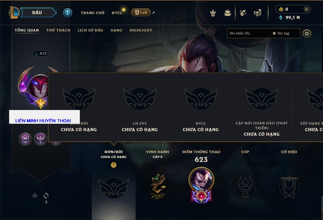 Tài khoản Liên Minh, ĐTCL mã số 61308 giá rẻ - Shop LMHT