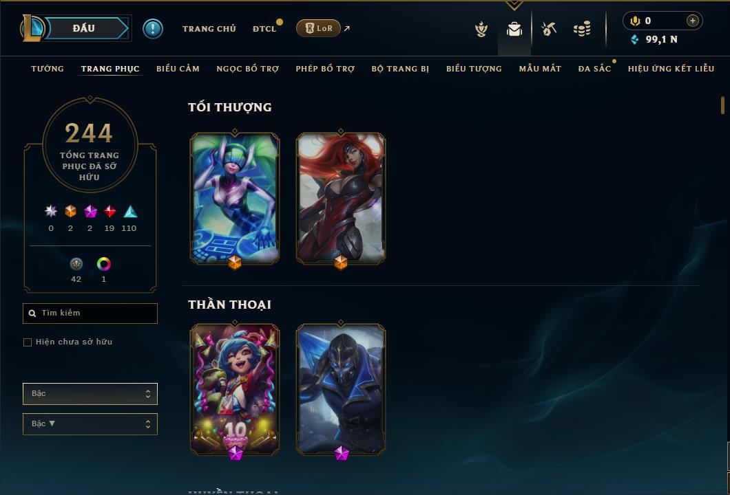 Hình ảnh chi tiết tài khoản LMHT mã số 61308 - Shop LMHT