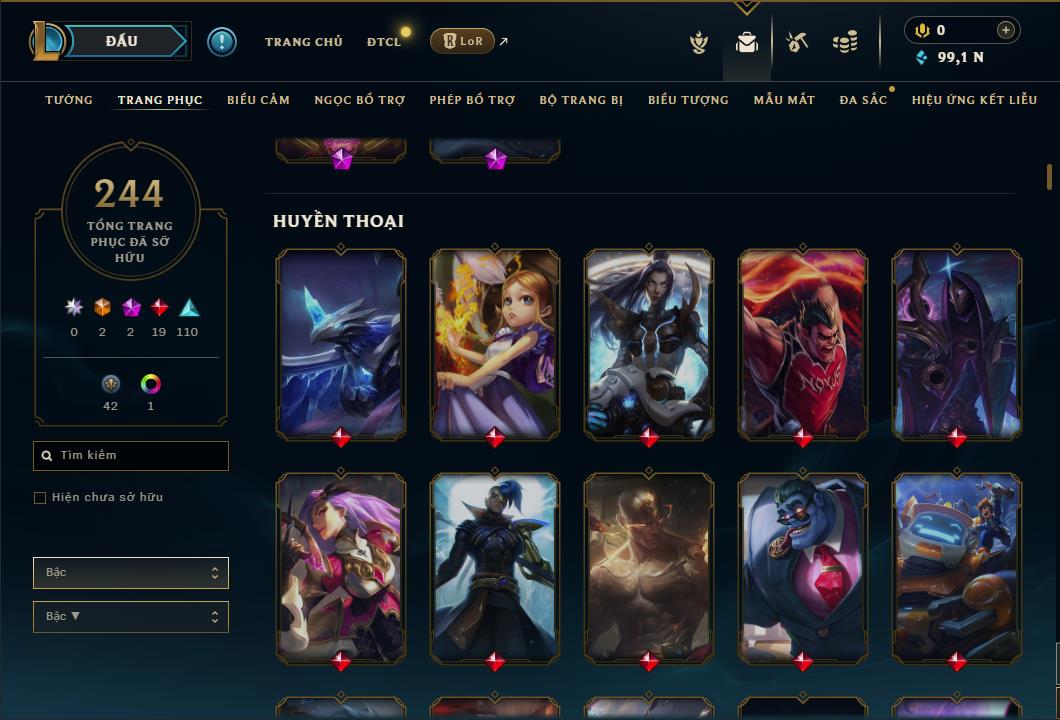 Hình ảnh chi tiết tài khoản LMHT mã số 61308 - Shop LMHT