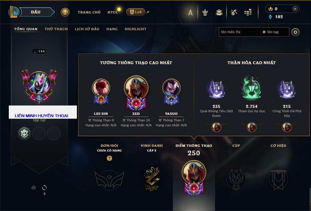 Hình ảnh chi tiết tài khoản LMHT mã số 61351 - Shop LMHT