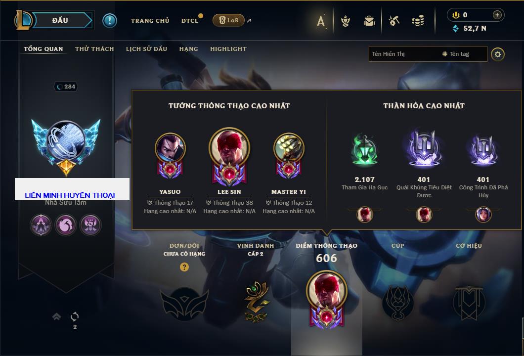 Hình ảnh chi tiết tài khoản LMHT mã số 61369 - Shop LMHT