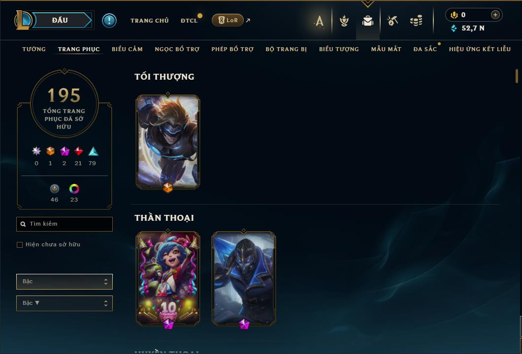 Hình ảnh chi tiết tài khoản LMHT mã số 61369 - Shop LMHT