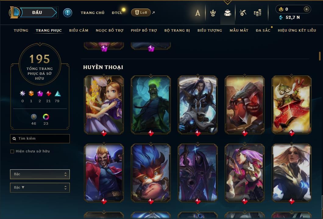 Hình ảnh chi tiết tài khoản LMHT mã số 61369 - Shop LMHT