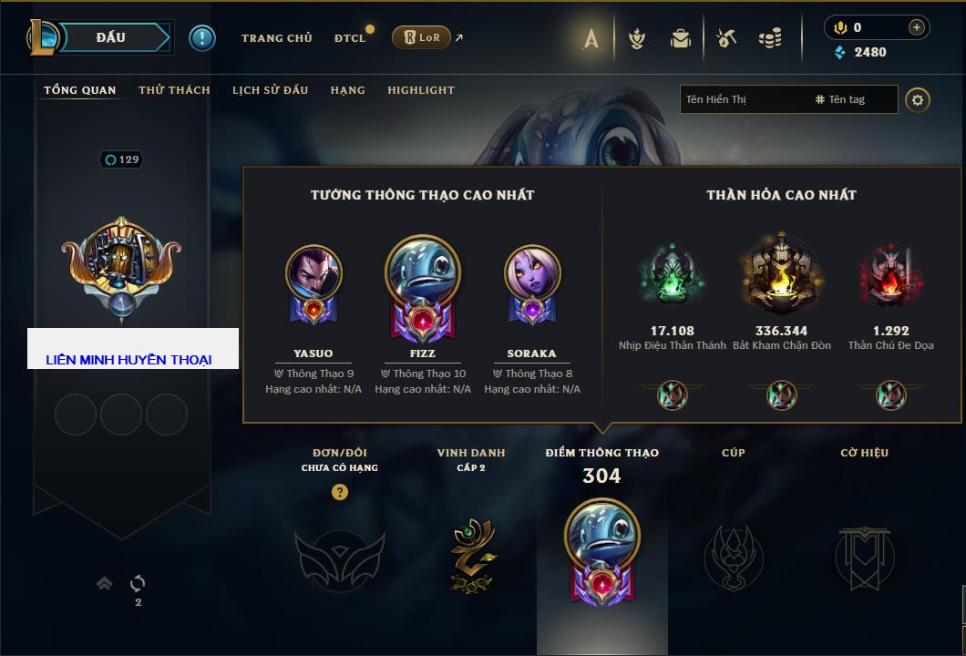 Hình ảnh chi tiết tài khoản LMHT mã số 61370 - Shop LMHT