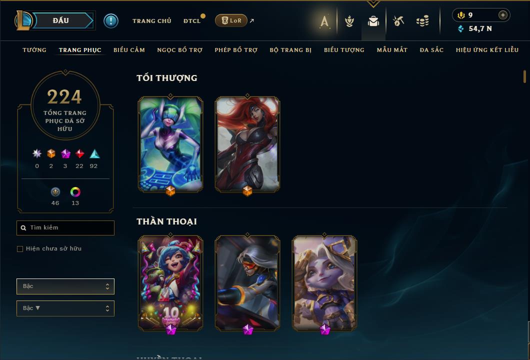 Hình ảnh chi tiết tài khoản LMHT mã số 61399 - Shop LMHT