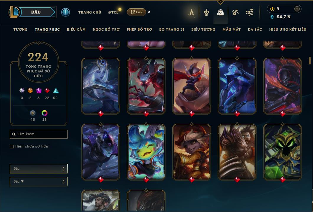 Hình ảnh chi tiết tài khoản LMHT mã số 61399 - Shop LMHT