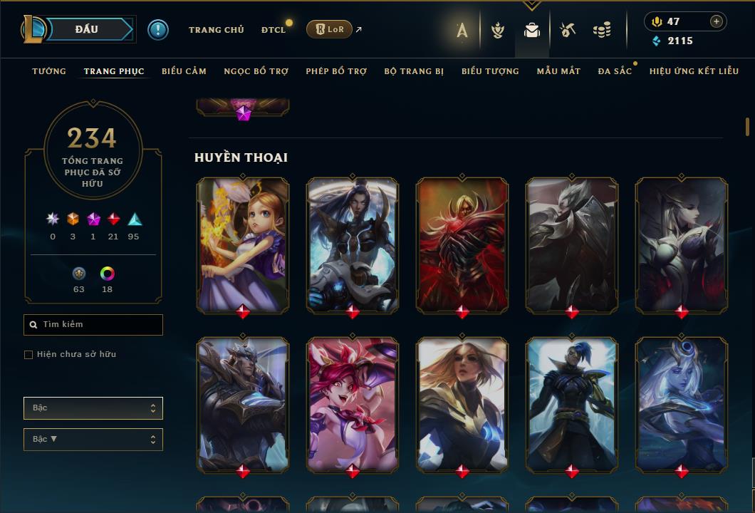 Hình ảnh chi tiết tài khoản LMHT mã số 61449 - Shop LMHT