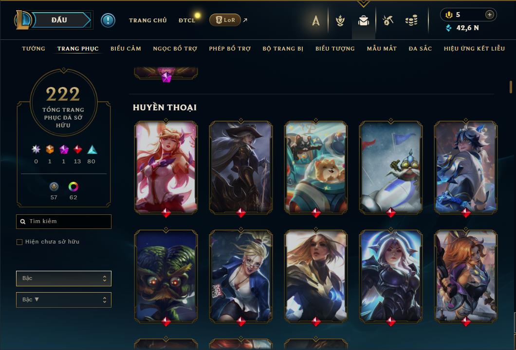 Hình ảnh chi tiết tài khoản LMHT mã số 61476 - Shop LMHT