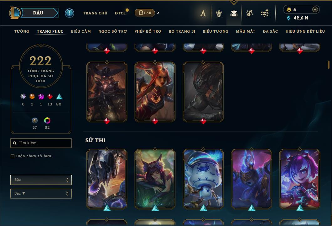 Hình ảnh chi tiết tài khoản LMHT mã số 61476 - Shop LMHT