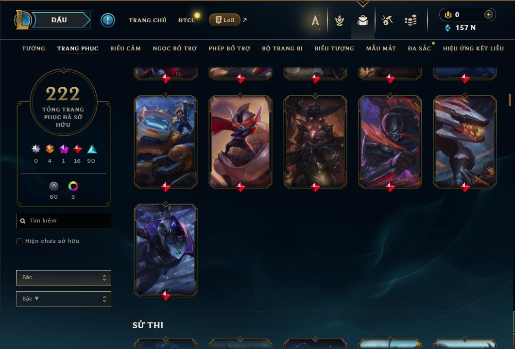 Hình ảnh chi tiết tài khoản LMHT mã số 61602 - Shop LMHT