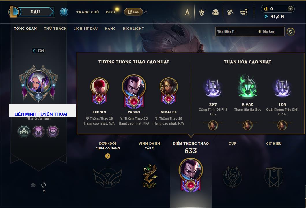 Hình ảnh chi tiết tài khoản LMHT mã số 61649 - Shop LMHT