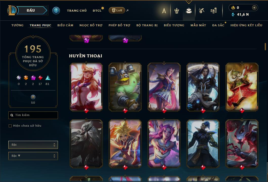 Hình ảnh chi tiết tài khoản LMHT mã số 61649 - Shop LMHT