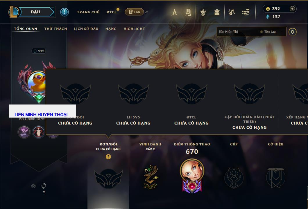 Tài khoản Liên Minh, ĐTCL mã số 63800 giá rẻ - Shop LMHT