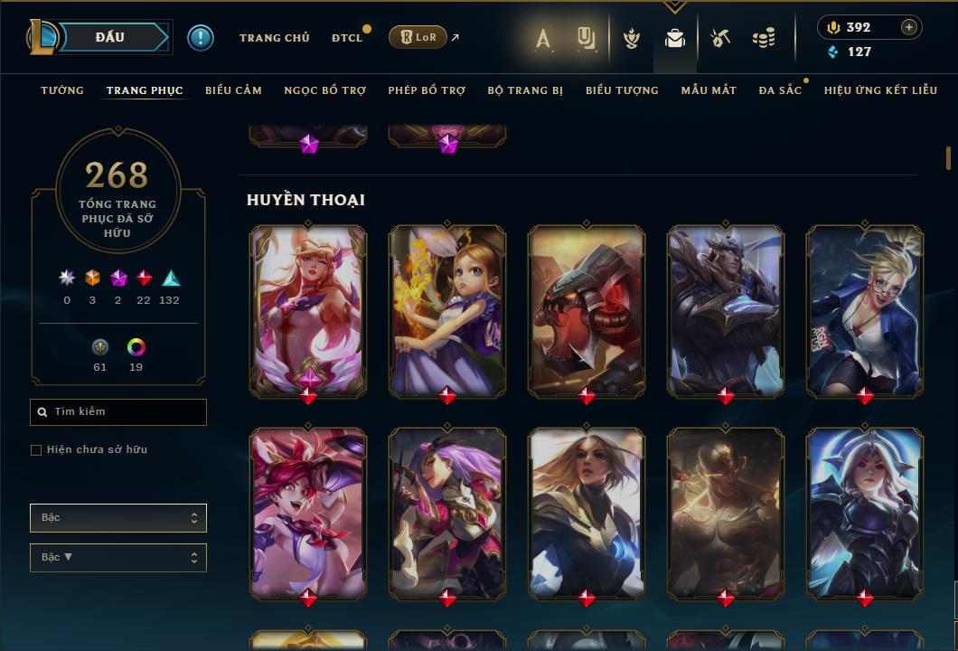 Hình ảnh chi tiết tài khoản LMHT mã số 63800 - Shop LMHT