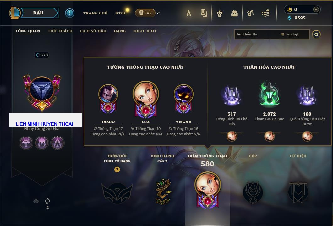 Hình ảnh chi tiết tài khoản LMHT mã số 63809 - Shop LMHT