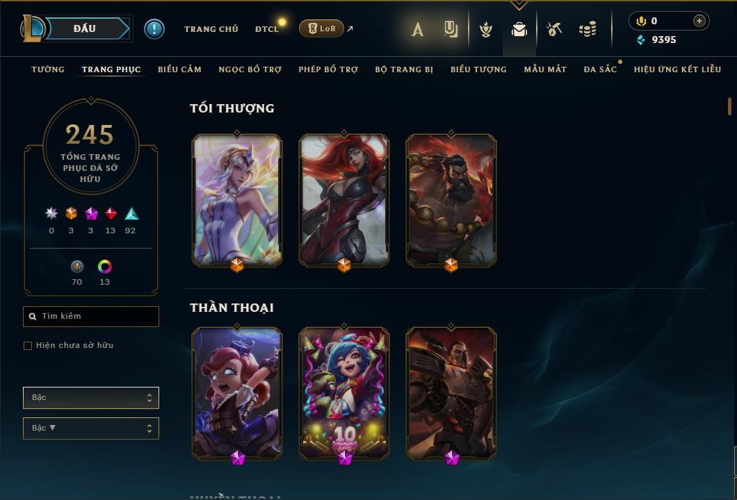 Hình ảnh chi tiết tài khoản LMHT mã số 63809 - Shop LMHT