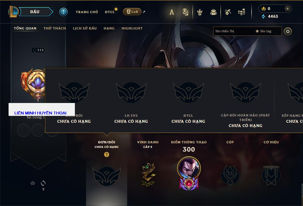 Tài khoản Liên Minh, ĐTCL mã số 63947 giá rẻ - Shop LMHT