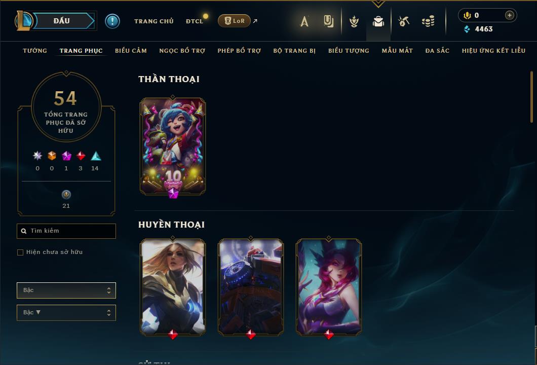 Hình ảnh chi tiết tài khoản LMHT mã số 63947 - Shop LMHT