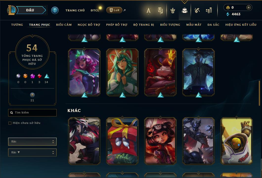 Hình ảnh chi tiết tài khoản LMHT mã số 63947 - Shop LMHT