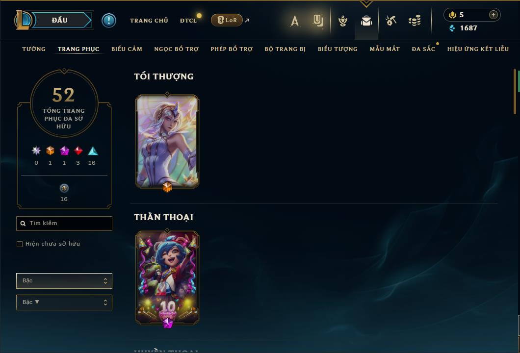 Hình ảnh chi tiết tài khoản LMHT mã số 63957 - Shop LMHT