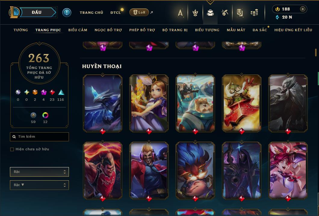 Hình ảnh chi tiết tài khoản LMHT mã số 64287 - Shop LMHT