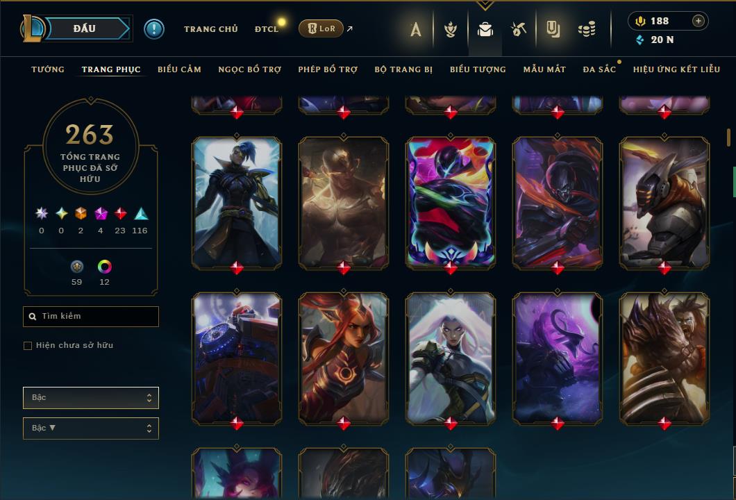 Hình ảnh chi tiết tài khoản LMHT mã số 64287 - Shop LMHT