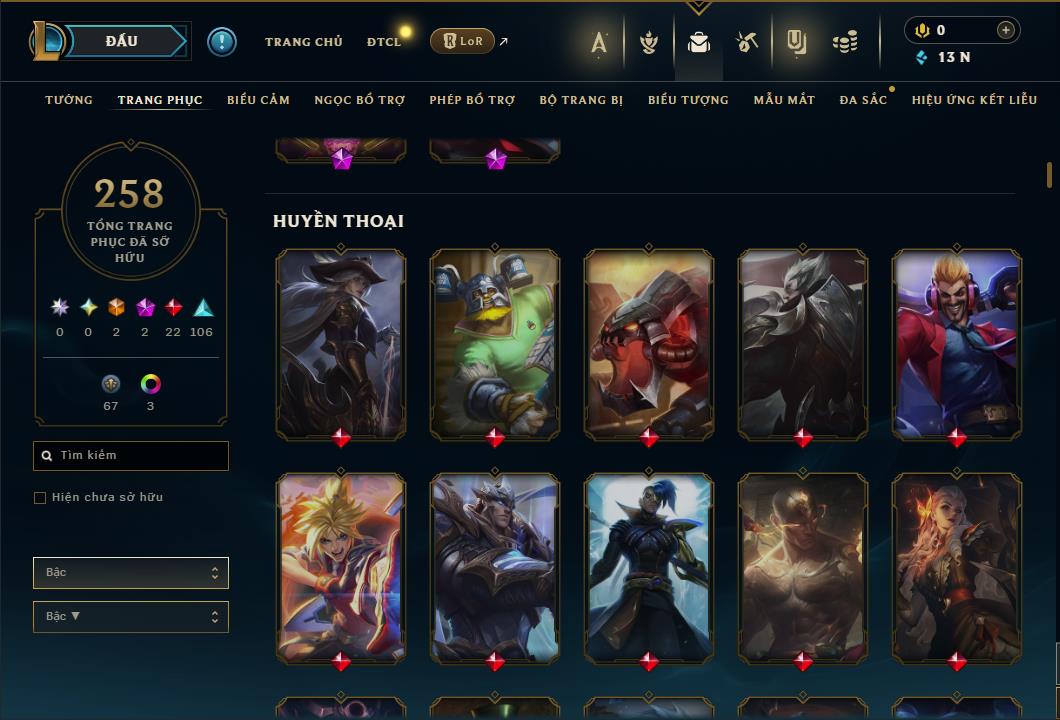 Hình ảnh chi tiết tài khoản LMHT mã số 64291 - Shop LMHT